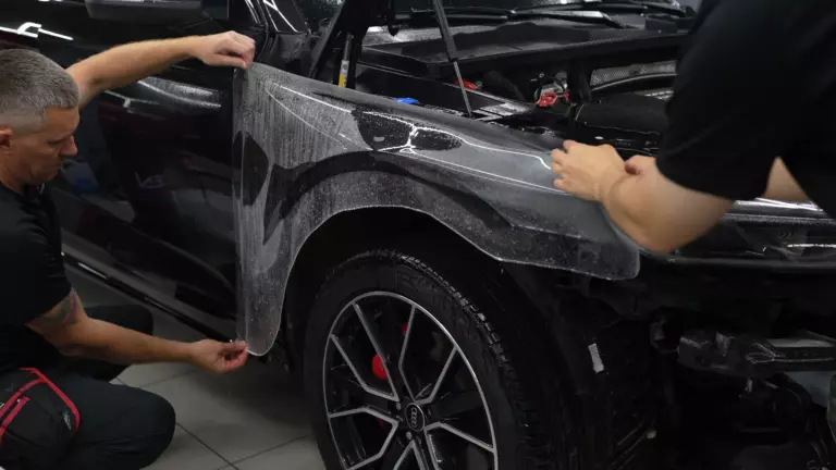 Оклейка переднего крыла Audi Q5-2