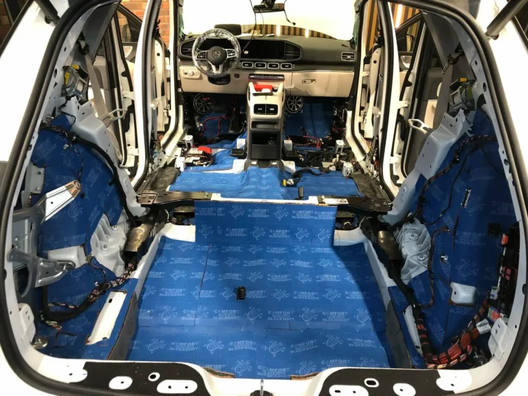 Шумоизоляция Mercedes GLE 2020 б пол 3